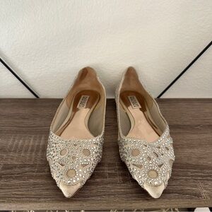 Badgley Mischa Gigi Glitzy Pointed Flat Evening Shoes